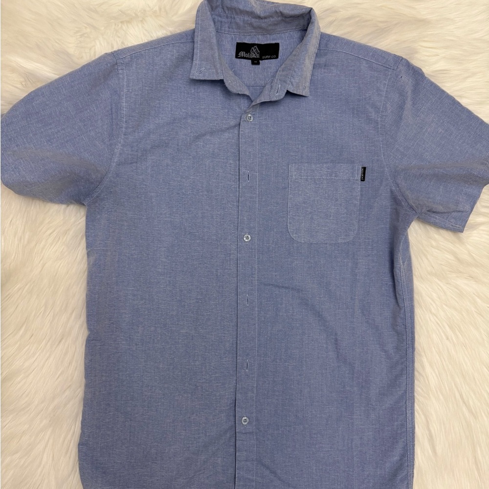 Blue Men's Button Up Shirt